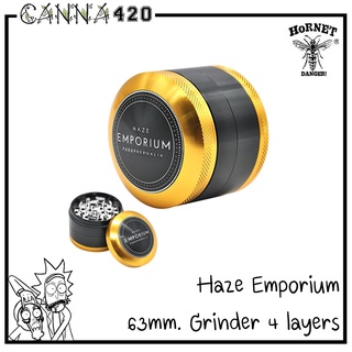 เครื่องบดสมุนไพร ที่บด Haze Emporium Golden Grinder ที่บดอย่างดี 420 ที่บดขนาด 63 มม 4 ชั้น Aluminum Grinder