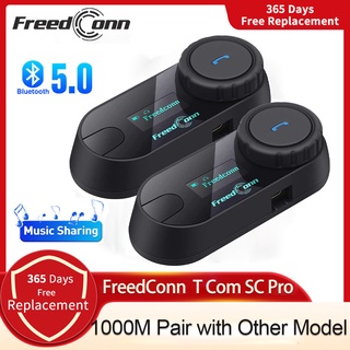 FreedConn TCOM-SC Bluetooth Motorcycle Helmet Headset Intercom Interphone with LCD Screen FM Radio T-COM SC Communicator