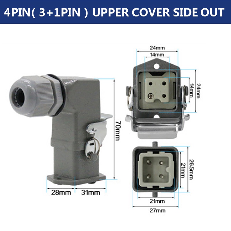 Heavy Load Connector HDC HA 4 5 6 8 Pin Heavy Duty Connector 10A ...