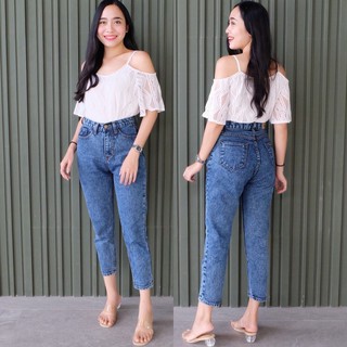 Cc jeans  #132 S-5XXL กางเกงยีนส์ผู้หญิง ทรงบอย เอวสูง กางเกงผู้หญิง