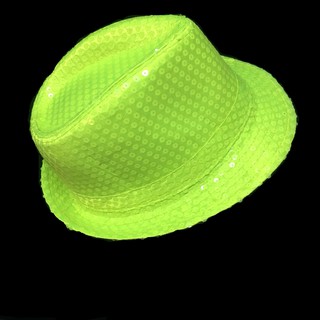 หมวกไมเคิลปักลูกปัดแวววาว สีเขียว ใช้เพื่อการแสดง หรือคอสเพลย์