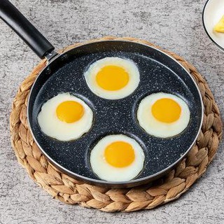 กระทะทอดไข่ กระทะหลุมทอดไข่4หลุม ทำอาหารเช้า Non-Stick ทำอาหารได้หลากหลาย ---สินค้ามีพร้อมส่ง—