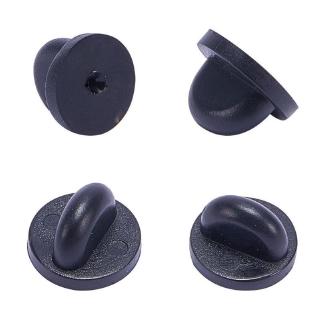 ✿AUTU 100Pcs PVC Rubber Pin Backs Comfort Fit Tie Tack Lapel Pin Backing Holder Clasps