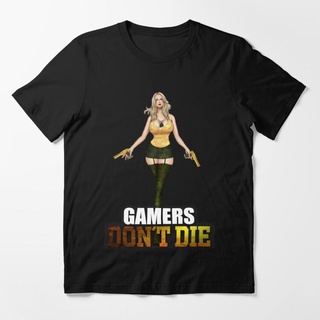 เสื้อยืดอินเทรนด์ผู้ชายอินเทรนด์ผู้หญิงเสื้อยืด พิมพ์ลาย Dont die Gamers แบบกําหนดเอง สําหรับเด็กผู้หญิงS-3XL