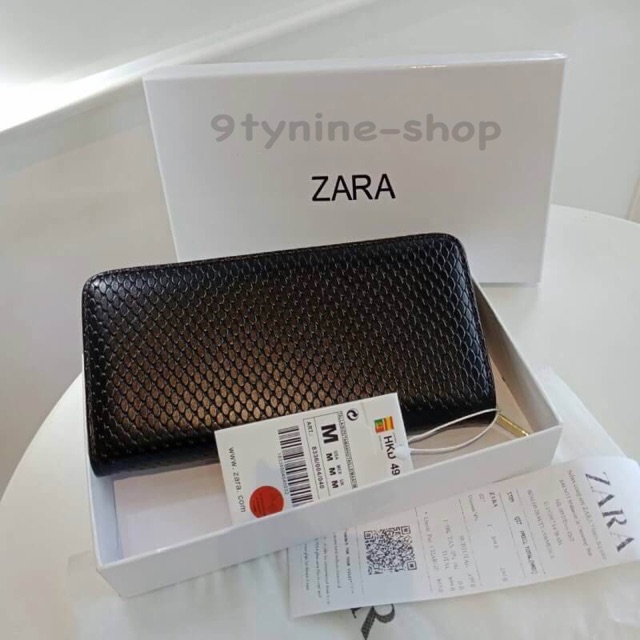 กระเป๋าสตางค์-zara-แท้-รุ่น-leather-classic-wallet