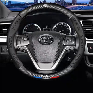 พวงมาลัยรถสำหรับ Toyota Camry Corolla Yaris Verso Camry Reiz RAV4 Avalon Venza Reiz Anti SLIP พวงมาลัยหนังอุปกรณ์เสริม