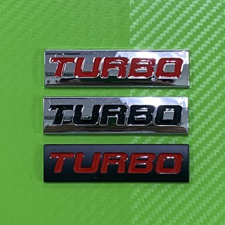 โลโก้* TURBO งานโลหะ  ขนาด* 2 x 7.5 cm ราคาต่อชิ้น