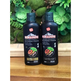 ก๊กเลี้ยง แชมพู และ ครีมนวดผม สมุนไพร สูตร Hair darking &amp; Thickening 200ml