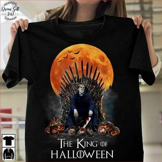 เสื้อยืดโอเวอร์ไซส์เสื้อยืด พิมพ์ลาย Michael Myers The King Of Halloween แฟชั่นฤดูร้อน สไตล์โกธิคS-3XL