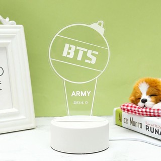 Kpop BTS ARMY Bomb โคมไฟตั้งโต๊ะอะคริลิก