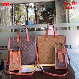 Louisvuitton กระเป๋าหลุยส์ ไซค์12” ลายหลุยส์ เซท2ใบ