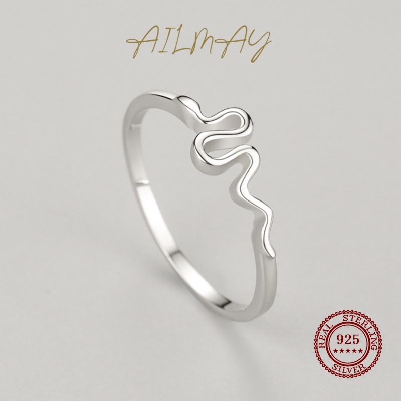 ailmay-แหวนเงินแท้-925-รูปงู-เครื่องประดับแฟชั่นคลาสสิก-สําหรับผู้หญิง