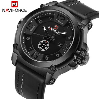 ราคาnaviforce แท้ รับประกัน 1 ปี นาฬิกาข้อมือ สายหนัง รุ่น NF9099 กันน้ำ 30 เมตร