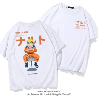 เสื้อยืดแฟชั่นฤดูร้อนสำหรับผู้ชายNaruto แขนสั้นเสื้อยืดผู้ชายและฤดูร้อนอะนิเมะผ้าฝ้ายหลวมเสื้อผ้าแขนสั้นเสื้อนารูโตะ เสื