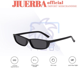 (JIUERBA) COD แว่นตากันแดดแฟชั่นเกาหลีออลจังย้อนยุคแว่นตา Unisex ย้อนยุคผู้หญิง/ผู้ชาย UV400 ซันกลาส