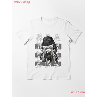 2022 Undertaker - Black Butler Anime Essential T-Shirt เสื้อยืดพิมพ์ลาย เสื้อยืดธีมการ์ตูน คอกลม cotton ความนิยม Unisex