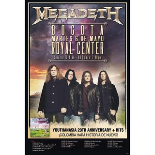 โปสเตอร์ Megadeth เมกาเดท โปสเตอร์วงดนตรี โปสเตอร์ติดผนัง โปสเตอร์สวยๆ ภาพติดผนัง poster ส่งEMSให้เลยครับ