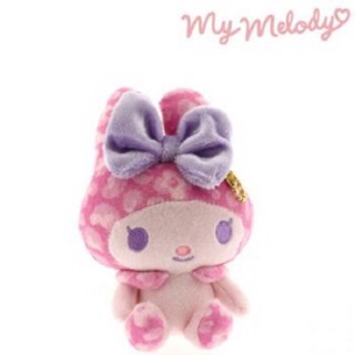 แท้ 100% จากญี่ปุ่น พวงกุญแจ ซานริโอ้ มายเมโลดี้ Sanrio My Melody Leopard Plush Doll Ball Chain (Purple Ribbon)