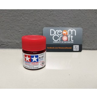 TAMIYA Acrylic Mini X-27 Clear Red (สีสูตรน้ำอคริลิก Acrylic Color Paint DreamCraft Model)