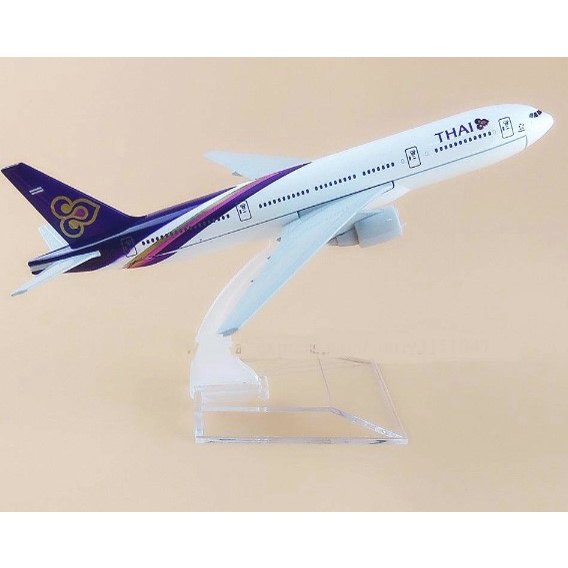 โมเดลเครื่องบิน-พร้อมส่งจากไทย-การบินไทย-thai-airways-boeing-777-ขนาด-16cm-มีขาตั้งโชว์-ของขวัญ