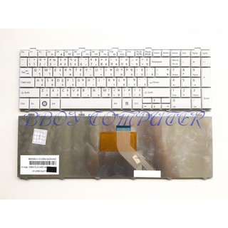 FUJITSU Keyboard คีย์บอร์ด FUJITSU LifeBook A530 AH530 AH31 NH751 สีขาว TH-EN
