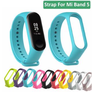 ภาพหน้าปกสินค้าFor Xiaomi Mi Band 5 Strap Silicone Wristband Bracelet / For Mi band5   Wrist Color TPU Strap / For Mi Band5 Silicone Replacement Bracelet ที่เกี่ยวข้อง