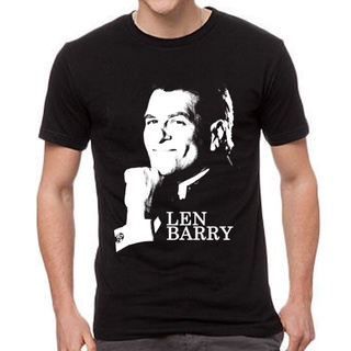 คอลูกเรือเสื้อยืดคอกลมเสื้อยืด ลายนักร้อง Len Barryผ้าฝ้ายแท้