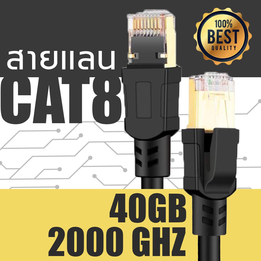 ภาพสินค้าใหม่ล่าสุด สายแลน Lan CAT 8(2m 5m 10m 15M)Cat8 Ethernet Cable RJ45 8P8C Network 2000Mhz Patch 25/40Gbpsfor Router Laptop จากร้าน newpower1 บน Shopee ภาพที่ 2