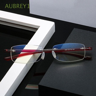 AUBREY1 Outdoor Anti Blue Light Reading Glasses Travel Rimless Hyperopia Eyewear Presbyopia Eyeglasses Vision Care Elastic Spectacle Frame Men Women Read Magnification Anti Radiation Anti-fatigue Computer Eyeglasses/Multicolor