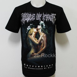 เสื้อยืดสีขาวเสื้อวง CRADLE OF FILTH เสื้อยืด เสื้อ เครเดิล ออฟ ฟิลธ์ S284 ไซส์ยุโรปS-4XL