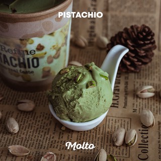 สินค้า Pistachio (ไอศกรีม ถั่วพิสตาชิโอ 1 ถ้วย 16 oz.) - Molto premium Gelato