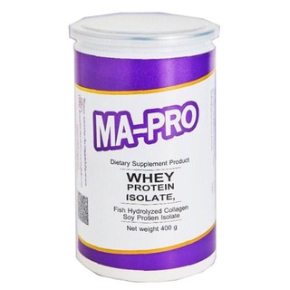 ภาพขนาดย่อของสินค้าMapro มาโปร ผลิตภัณฑ์เสริมอาหาร เวย์โปรตีน ไอโซเลท 400 g.