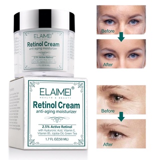 🔥ครีมหน้าเด็ก ELAIMEI RETINOL CREAM 50 ml.คืนหน้าอ่อนเยาว์ ด้วยเรตินอล 2.5%ผสานกับสารสกัดจากธรรมชาติ ปราศจากน้ำหอม