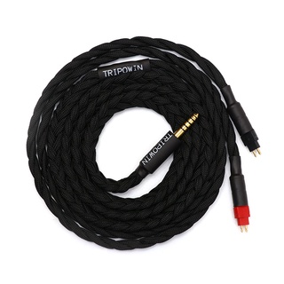 Tripowin GranVia 26AWG สายเคเบิลหูฟัง 36 เส้น x 4 แกน แฮนด์เมด แบบเปลี่ยน สีดํา สําหรับ HD650 HD580 HD800 HIFIMAN ANANDA