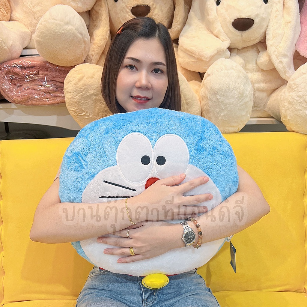 ตุ๊กตาโดเรม่อน-doraemon-โดเรมอน-ผ้าทีคอต-ท่านั่ง-ขนาด-16-นิ้ว-ลิขสิทธิ์แท้-ของขวัญหำหรับเด็ก