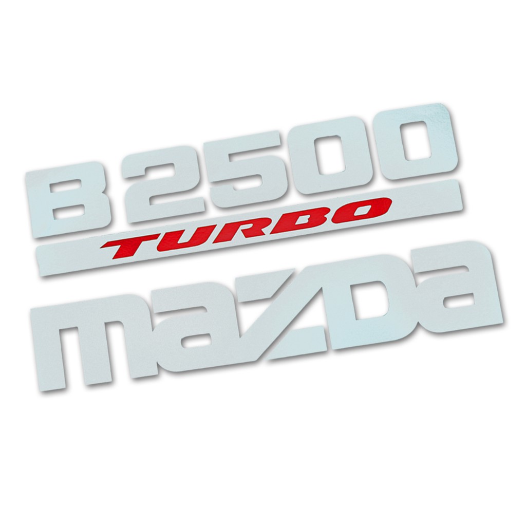 สติ๊กเกอร์-sticker-b2500-turbo-mazda-สี-silver-red-b2500-fighter-mazda-2-4-ประตู-ปี1998-2006