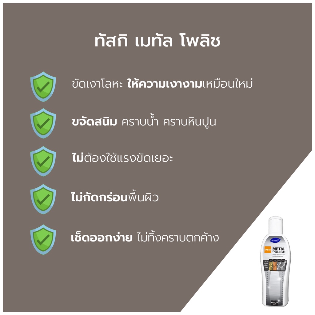 diversey-taski-metal-polish-ผลิตภัณฑ์ทำความสะอาดและเคลือบเงาผิวโลหะ-190-กรัม