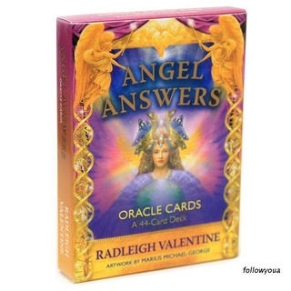 ภาพหน้าปกสินค้าFolღ Angel Answers ไพ่ทาโรต์ ออราเคิล 44 ใบ ครบสำรับ ภาษาอังกฤษ แนวลึกลับ สำหรับทำนายดวงชะตา เล่นเกมกระดาน ปาร์ตี้กับครอบครัว เพื่อน ที่เกี่ยวข้อง