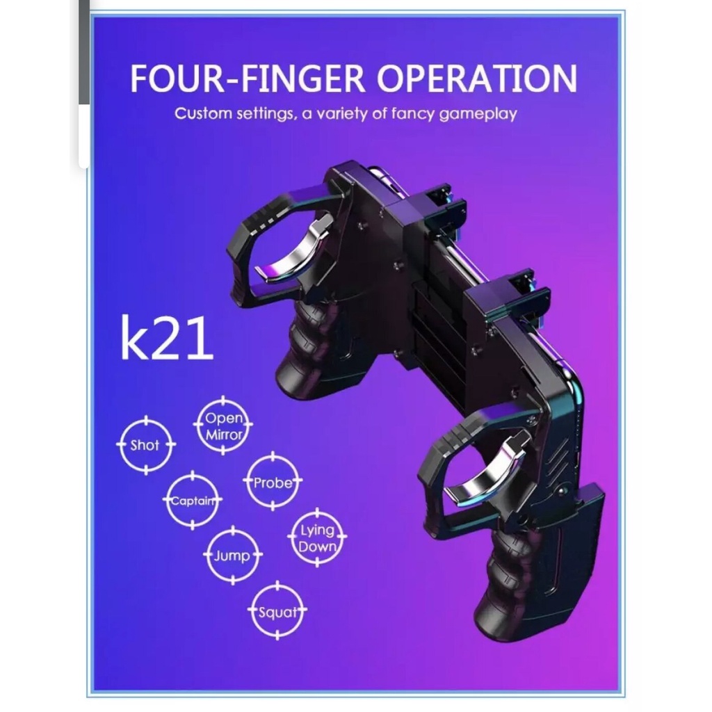 ส่งจากไทย-จอยเกมมือถือ-k21-gamepad-จับถนัดมือ-ด้ามจับพร้อมปุมยิง-pubg-free-fire-shooter-controller-mobile-joystick