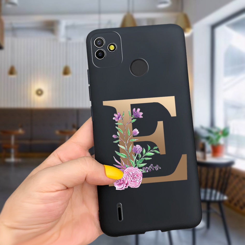 เคสโทรศัพท์-ซิลิโคนนิ่ม-กันกระแทก-ลายตัวอักษร-สีทอง-สําหรับ-tecno-pop-5-tecno-pop5-bd2-bd2p-bd3-bd1-bd2d