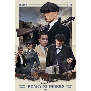 โปสเตอร์หนัง Peaky Blinders พีกี้ ไบลน์เดอร์ส ซีรีย์ Movie Poster ภาพติดผนัง ตกแต่งบ้าน รูปติดห้อง ของสะสม ร้านคนไทย