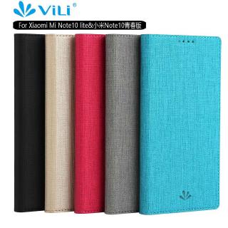 Vili Luxury PU Leather Casing Xiaomi Mi Note 10 Lite Magnetic Flip Cover Xiomi Mi Note10 Lite Fashion Simple Case Card Holder