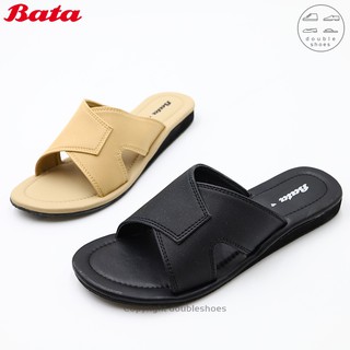 BATA รองเท้าแตะผู้หญิง แบบสวม ยกส้น (สีดำ/สีเบจ) ไซส์ 3-7 (36-40) รุ่น 561-6250,561-8250