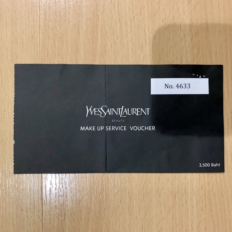 บัตรแต่งหน้า Yves Saint Laurent (make up voucher) Shopee Thailand