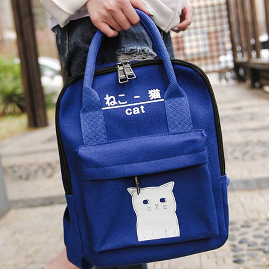 กระเป๋าสะพายหลัง-กระเป๋าเป้-กระเป๋าแฟชั่นผุ้หญิง-little-bag-รุ่น-lp-073-สีน้ำเงิน