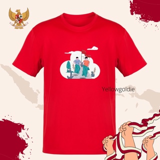 [S-5XL]เสื้อยืด ลาย 17 August Of INDONESIA Independenction
