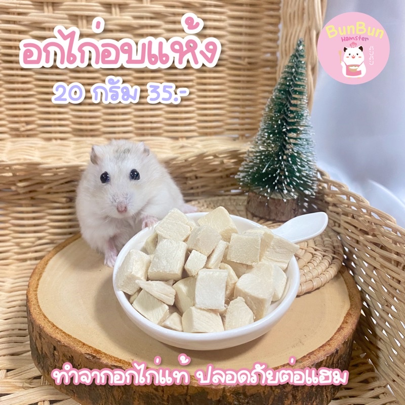 bunbunxhamster-ขายดี-ส่งไว-อกไก่อบแห้ง-สำหรับหนูแฮมสเตอร์-ขนมหนูแฮมสเตอร์-ขนมแฮมเตอร์-ขนมแฮมสเตอร์-อาหาร