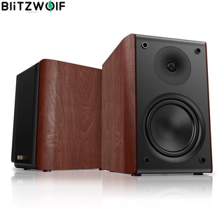 Blitzwolf® Bw-woo2 ลําโพงชั้นวางหนังสือ 80W ไม้โฮมเธียเตอร์ HiFi Bass 2.0 Soundbar