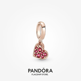 Pandora จี้หัวใจ ชุบทอง 14k สีโรสโกลด์ สําหรับผู้หญิง p804