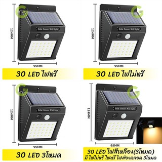 ภาพขนาดย่อของภาพหน้าปกสินค้าไฟติดผนัง ไฟโซล่าเซลล์ solar cell 30LED 100LED 114LED เซ็นเซอร์ พลังงานแสงอาทิตย์ จากร้าน gohome84 บน Shopee